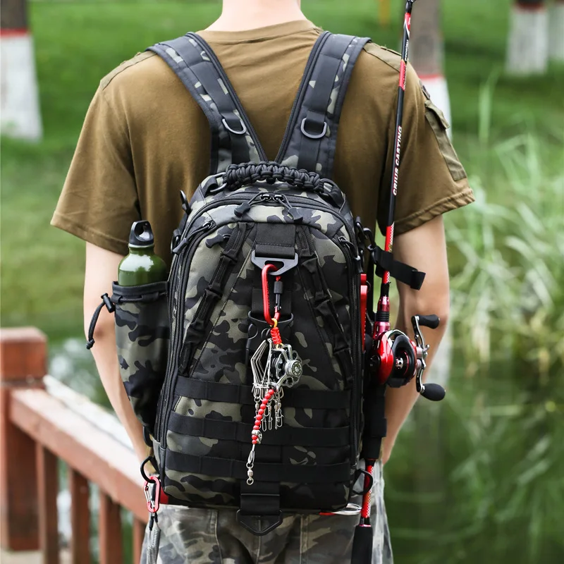 Cycling Commuter Backpack - Outdoor Fishing Tackle Bag Waterproof Hiking