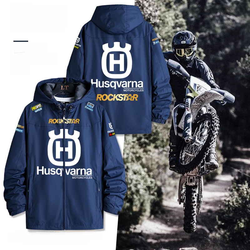 Winter Cycling Commute Gear - Husqvarna Motorcycle Riding Gear Windproof Three-in-One