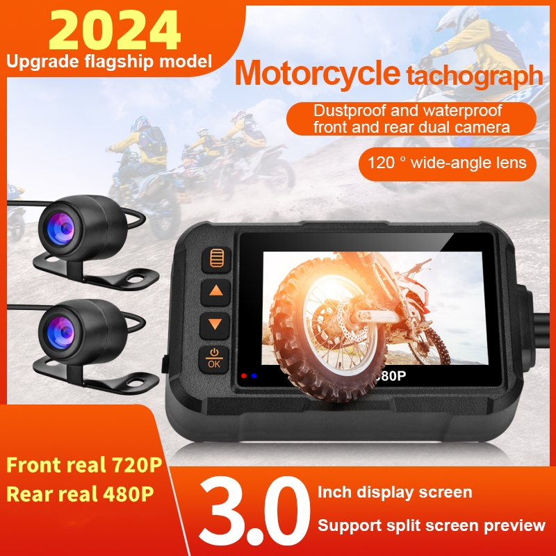 3 Inch Motorcycle Dashcam Wate - Cycling Loop review and price