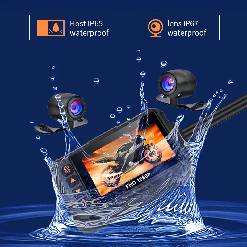 3 Inch Motorcycle Dashcam Wate - Cycling Loop review and price