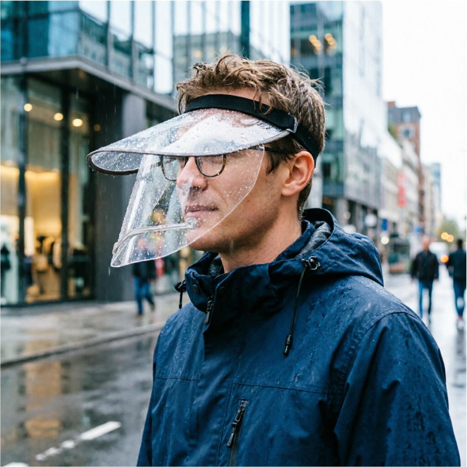 Rain Shield For Face Wide Brim - Cycling Commute In Rain review and price