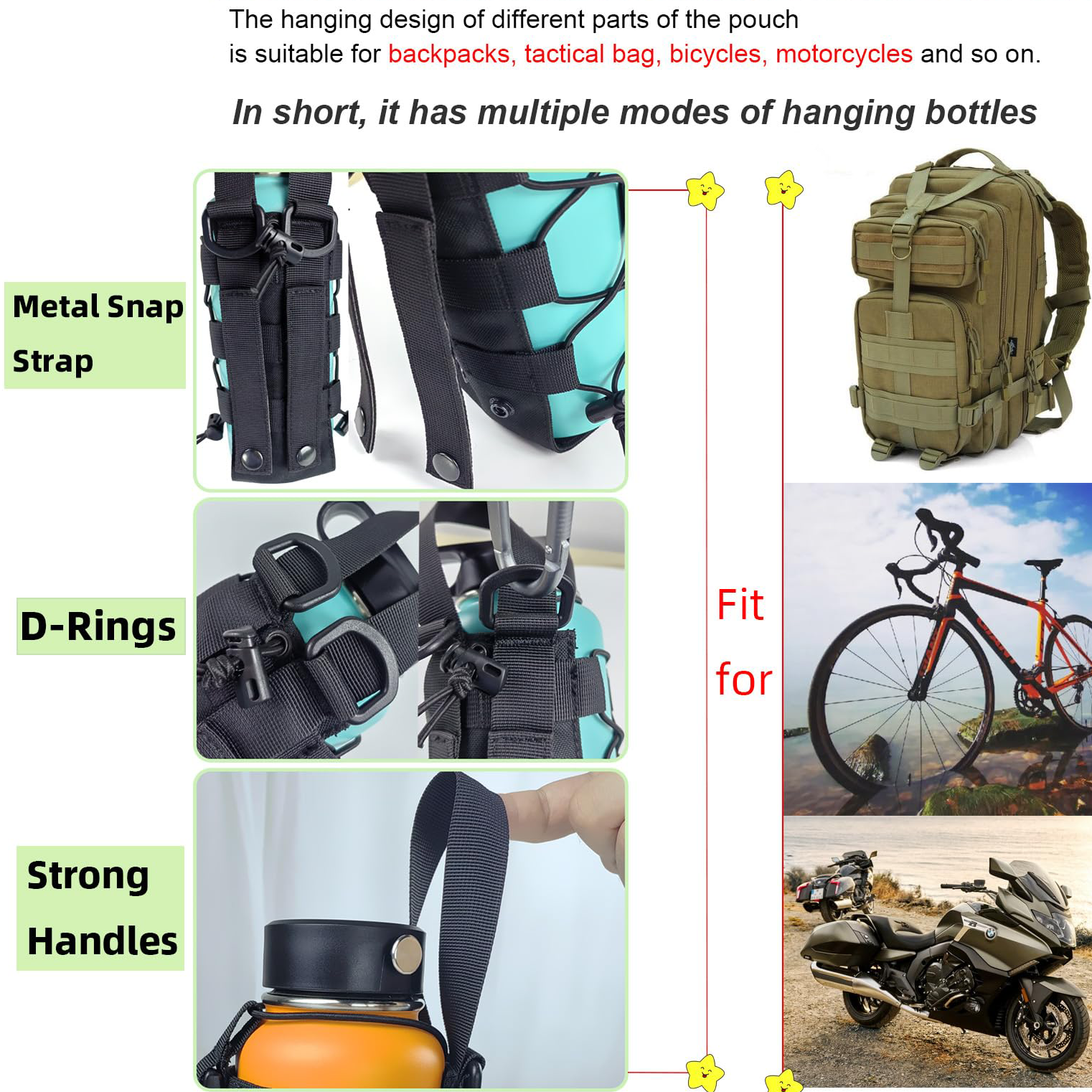 1000D Molle Water Bottle Holde - Cycling Commuter Backpack review and price