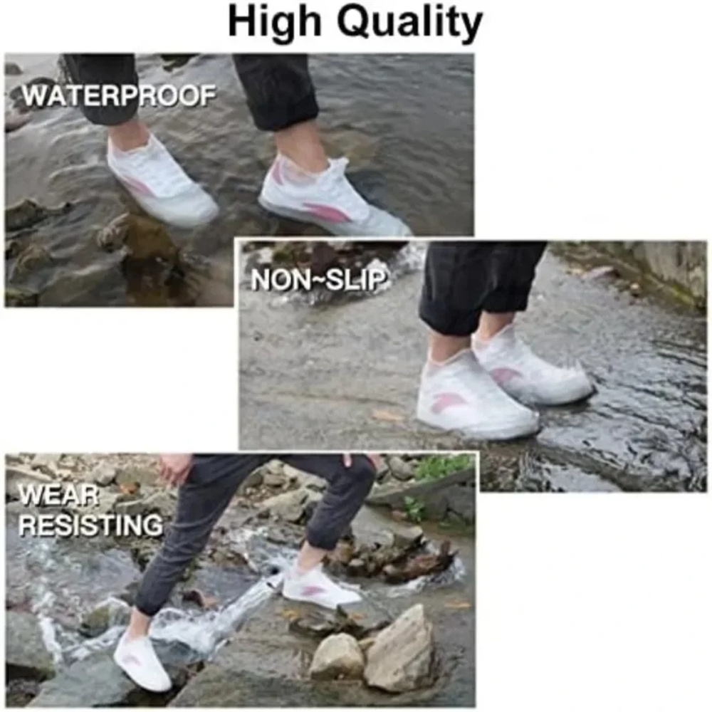 1 Pair Reusable Rubber Rain Bo - Cycling Commute In Rain review and price