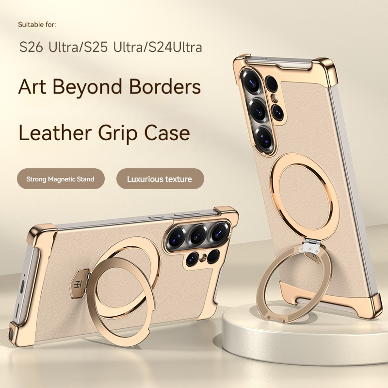 Luxury Leather Frameless Magne - Kickstand Adjustable review and price