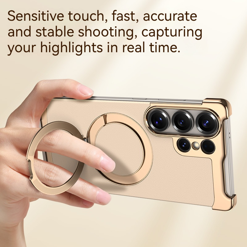 Luxury Leather Frameless Magne - Kickstand Adjustable review and price