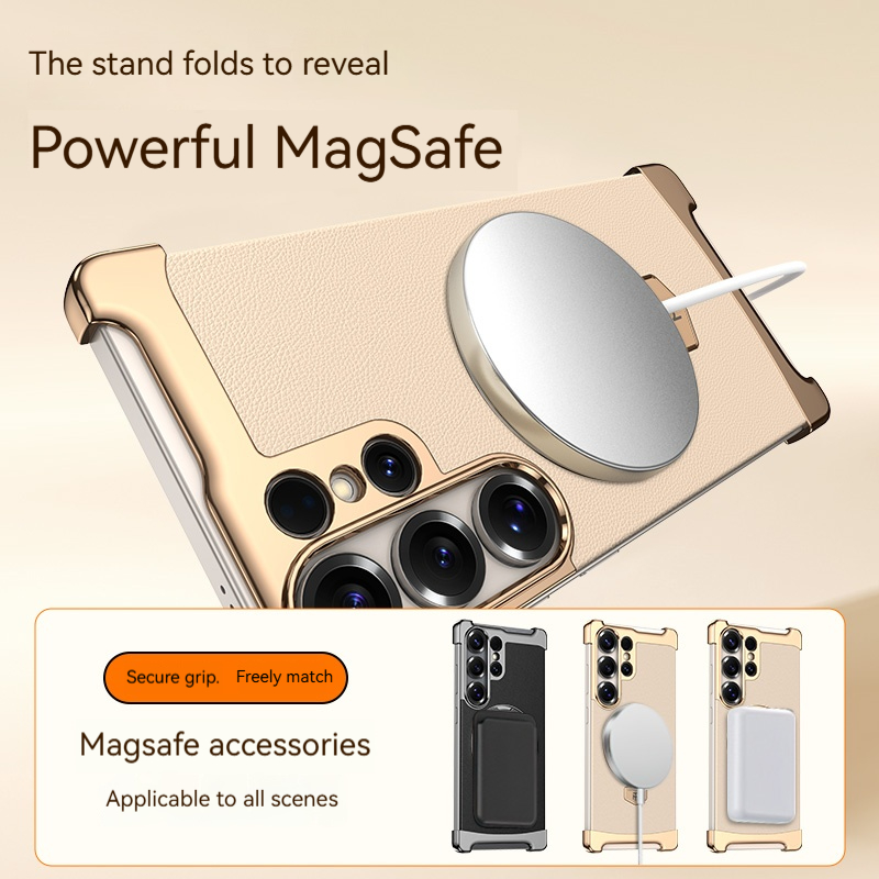 Luxury Leather Frameless Magne - Kickstand Adjustable review and price